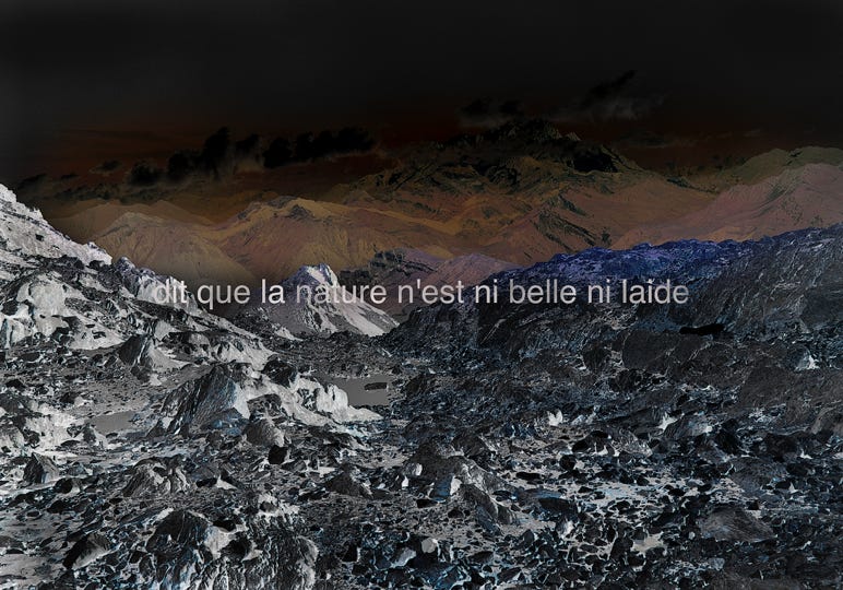Série métaphysiquée, dit que la n ature n'est ni belle ni laide, photographie Jean pierre Morcrette