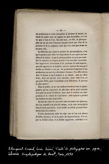 Blanquart-Évrard, Louis-Désiré, Traité de photographie sur papier, Librairie Encyclopédique de Roret, Paris, 1851