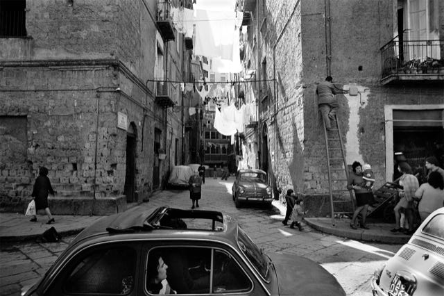 Instantané, Naples, Italie, 1972, photographie Jean pierre Morcrette